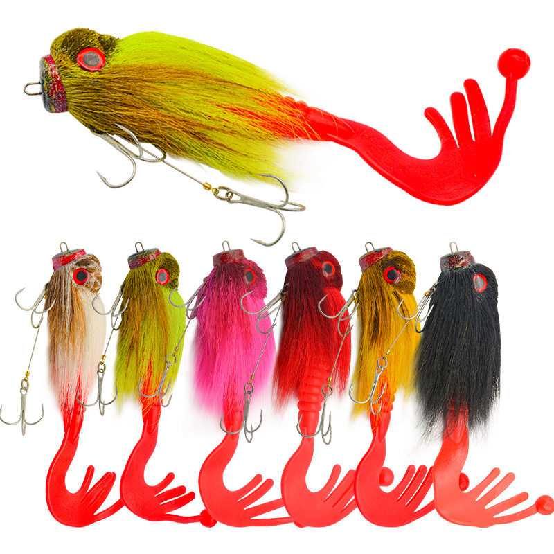跨境新品海钓仿真路亚饵深海鱼饵仿生鹿毛老鼠假饵叉尾软饵,户外/登山/野营/旅行用品,台钓饵,淘宝优惠券,粉丝福利购,淘宝优惠卷