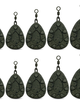 欧鲤钓铅坠 反底钓抗流水带转环凸点铅坠实心铅carpfishing渔坠