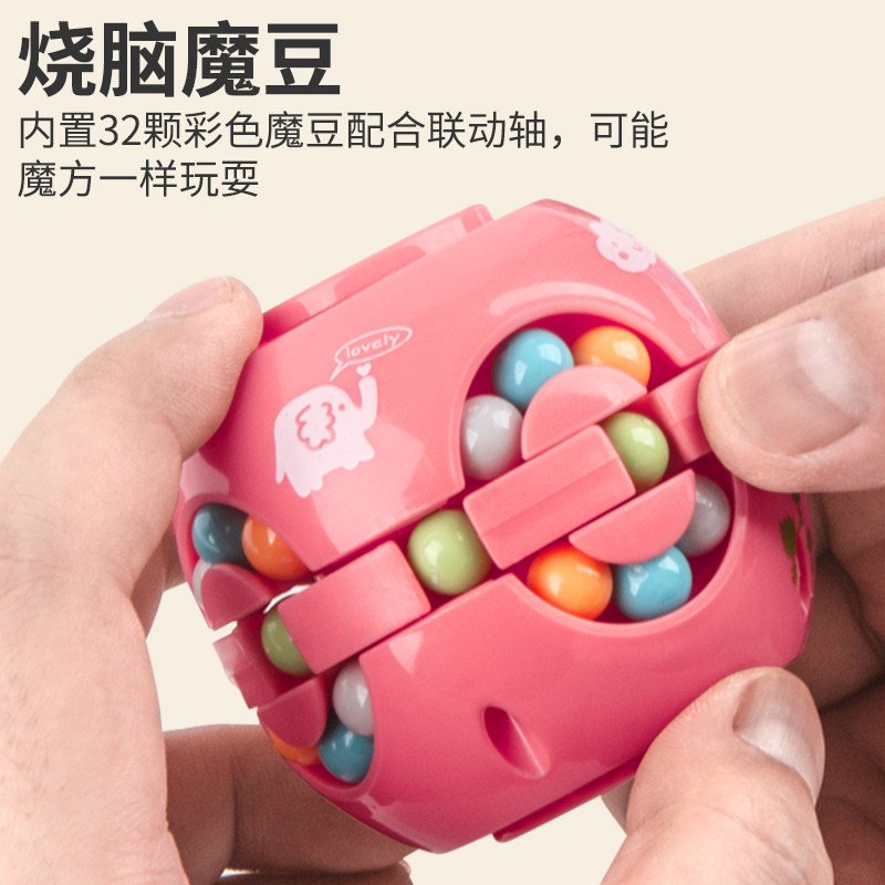 ROTATING LITTLE MAGIC BEAN CHILDRENS BURGER RUBIKS CUBE INTELLIGENCE DEVELOPMENT THINKING TRAINING FINGER TIP SPINNER DECOMPRESSION CREATIVE TOY