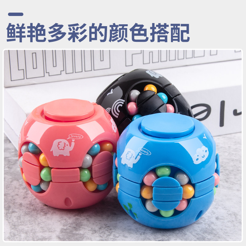 ROTATING LITTLE MAGIC BEAN CHILDRENS BURGER RUBIKS CUBE INTELLIGENCE DEVELOPMENT THINKING TRAINING FINGER TIP SPINNER DECOMPRESSION CREATIVE TOY