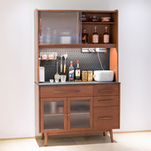 祥福茶水柜客厅餐边柜子家用置物楠竹靠墙储物柜厨房橱柜收纳柜子