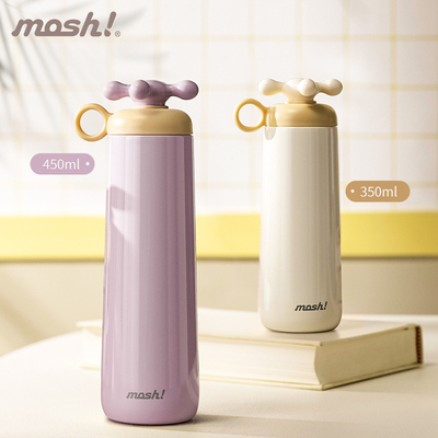 mosh保温杯高颜值不锈钢男女学生儿童男女便携泡茶水杯2024新款