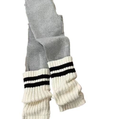 女童时髦拼接袜套打底裤中大童秋冬新款拼色条纹运动风时尚休闲裤,童装/婴儿装/亲子装,裤子,淘宝优惠券,粉丝福利购,淘宝优惠卷