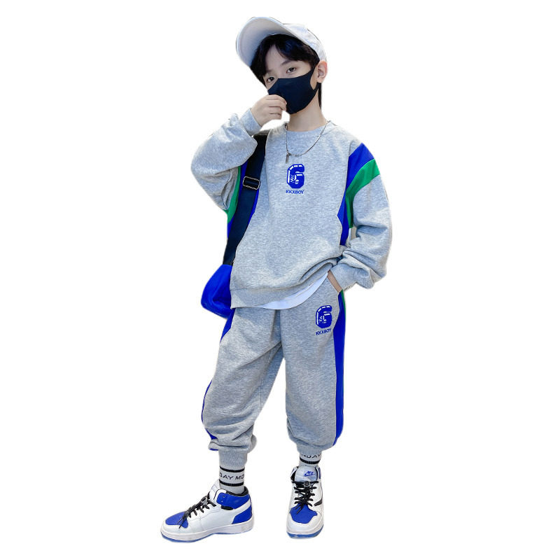 男童卫衣套装2025年新款中大儿童衣服春秋季运动装潮休闲百搭条纹,童装/婴儿装/亲子装,儿童运动套装,淘宝优惠券,粉丝福利购,淘宝优惠卷