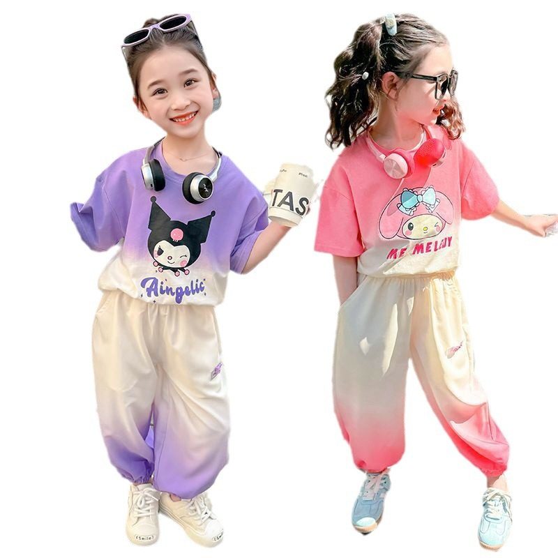 女童夏季短袖套装新款儿童洋气库洛米短袖休闲裤子宝宝网红两件套,童装/婴儿装/亲子装,裤子,淘宝优惠券,粉丝福利购,淘宝优惠卷