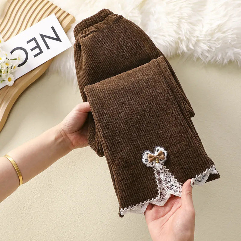 女童加绒裤子春秋女孩喇叭裤韩版洋气儿童休闲裤中小童灯芯绒长裤,童装/婴儿装/亲子装,裤子,淘宝优惠券,粉丝福利购,淘宝优惠卷