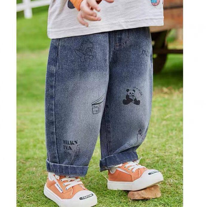 男童牛仔裤秋装儿童裤子秋季2024新款童装直筒长裤韩版宝宝休闲