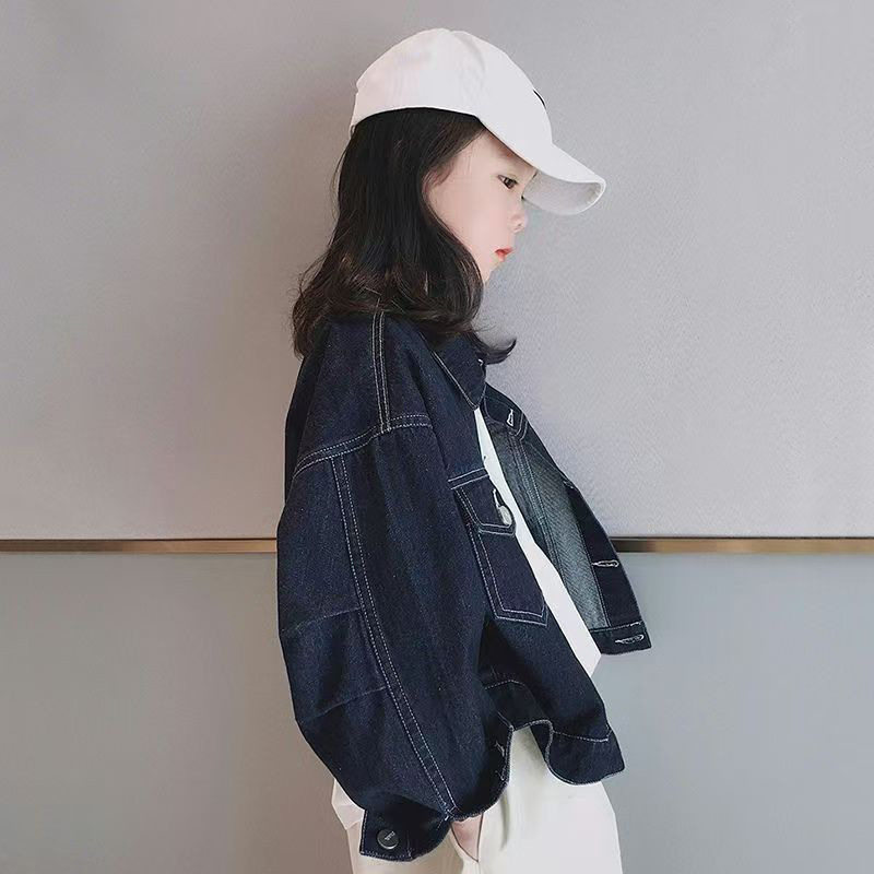 厂家供应女童牛仔外套春秋季新款大女童牛仔外套韩版洋气女孩外套