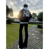 男款 弯刀裤 美式 子潮牌痞帅炸街修身 高街vibe裤 cleanfit微喇牛仔裤