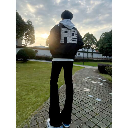 cleanfit微喇牛仔裤男款美式高街