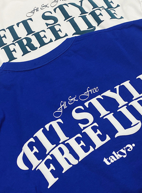 TAKYE 21AW Theme Slogan 发泡印花 主题标语宽松长袖TEE恤