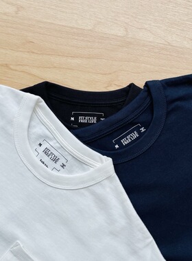 TAKYE 定番 三色小领口重磅面料 口袋长袖T恤 Pocket TEE