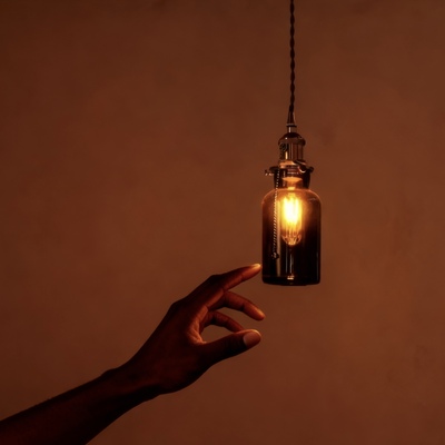 中古玻璃瓶子吊灯loft工业风咖啡厅餐厅民宿吧台楼梯氛围灯