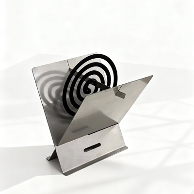 铁艺榫卯户外蚊香架复古创意赛博朋克工业风设计感装饰摆件蚊香盘