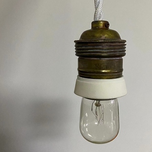 法国19中古典世纪美学工业美式复古做旧vintage黄铜吧台玄关吊灯