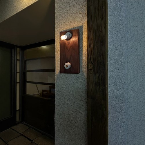 中古侘寂风壁灯复古民宿装饰氛围灯客厅酒吧床头灯复古做旧木壁灯