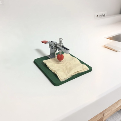 中古撞色实木铁艺架方形压纸器