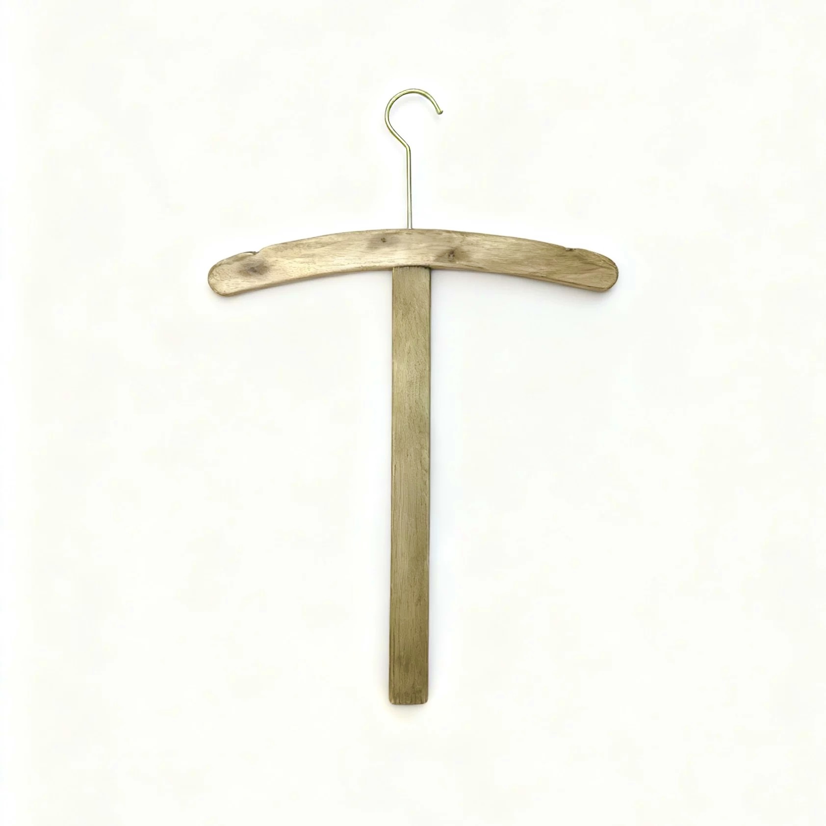 中古实木高档衣架定制可刻字复古无痕高端衣挂专柜品牌金属衣撑