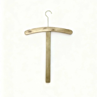 中古实木高档衣架定制可刻字复古无痕高端衣挂专柜品牌金属衣撑