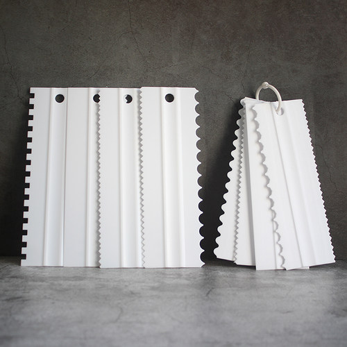 双面多齿奶油刮板4件套加长刮片