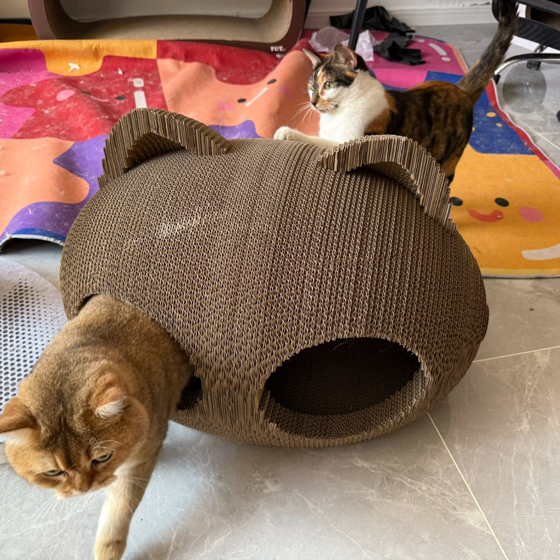 猫头猫抓板 模切bb楞 60*40*38cm 可承重150斤 多猫胖猫 德邦快递