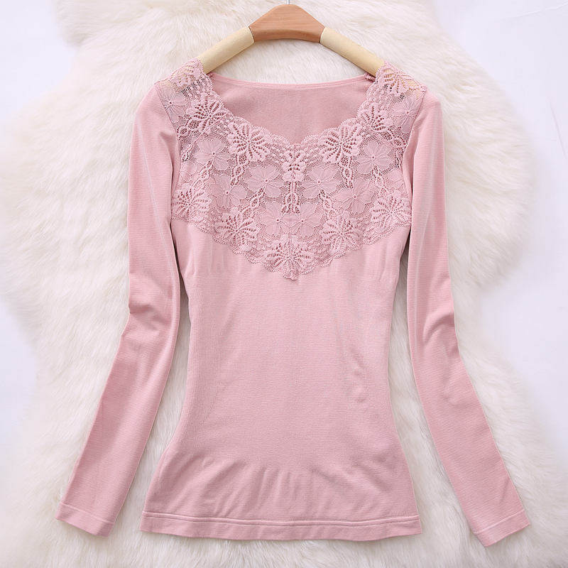 日系加厚加绒打底衫女