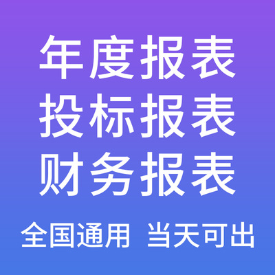 公司企业投标年度财务报表资产负债表利润表现金流量表四表一注