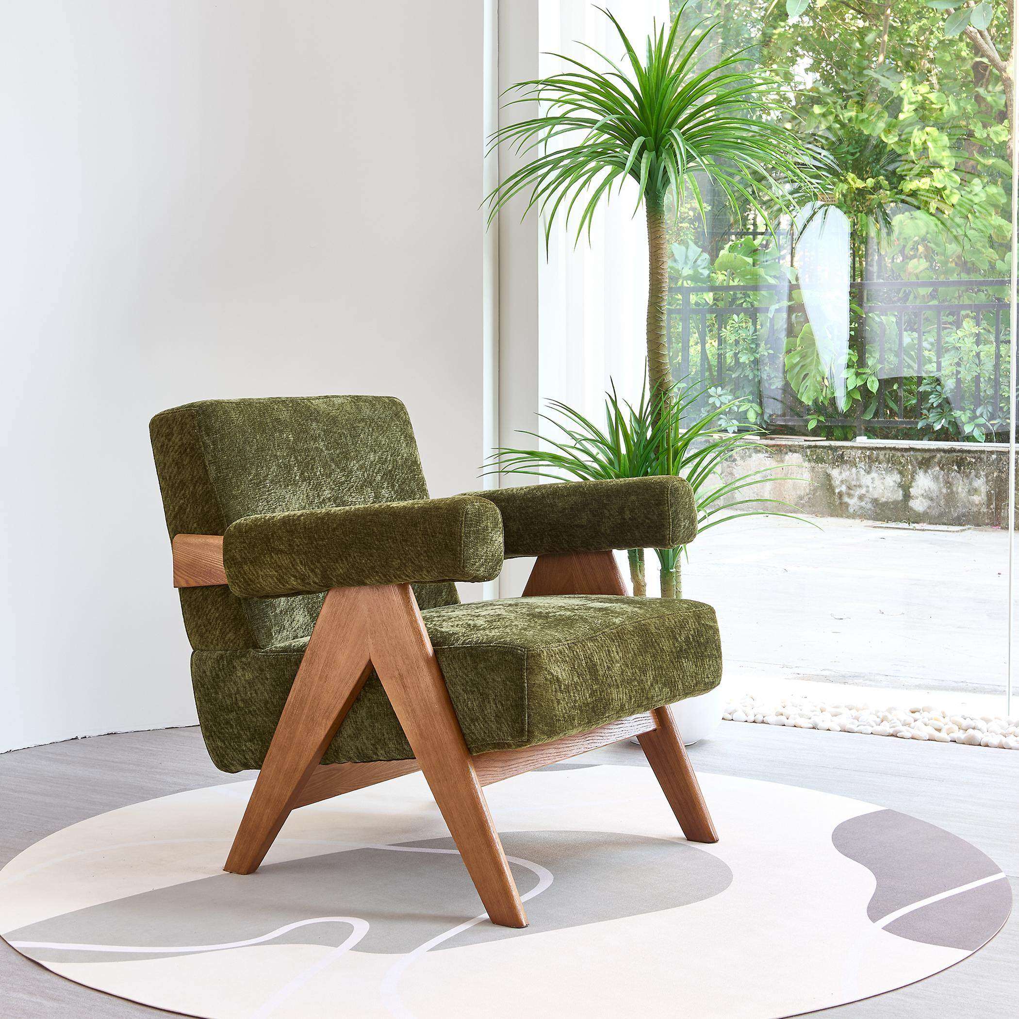 懒人型家用阅读阳台客厅创意实木复古单人沙发休闲椅子昌迪加尔椅,住宅家具,沙发椅,淘宝优惠券,粉丝福利购,淘宝优惠卷