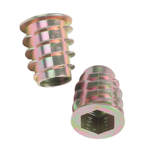 锌合金内外牙螺母预埋螺母木工内外牙螺母公制英制家具螺母M4M5M6