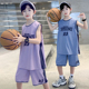 儿童冰丝速干篮球服中大童拼色透气23号球衣 夏季 男童无袖 运动套装
