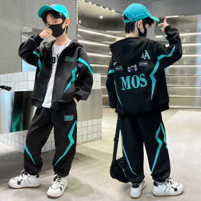 男童外套套装2024新款运动服炸街