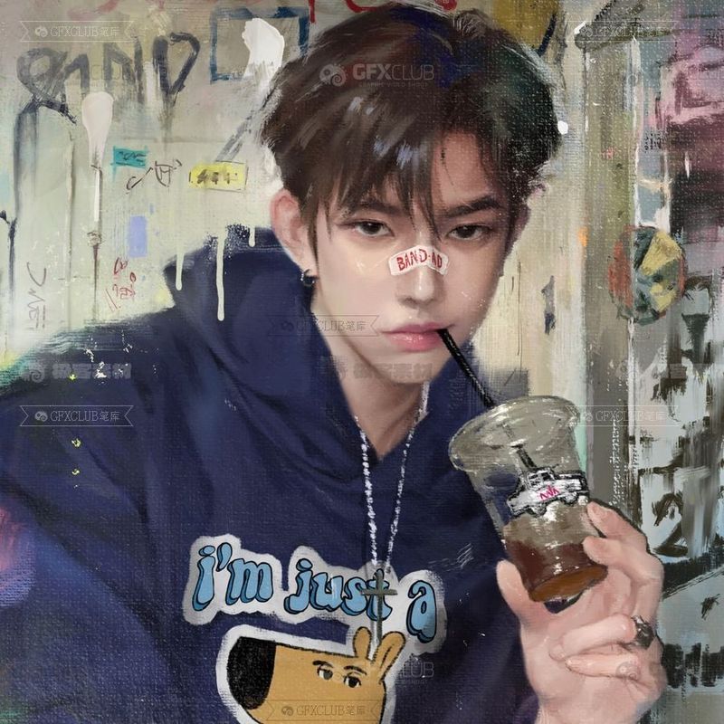 Procreate油画厚涂70款插画创作iPad绘画工具画师必备资源笔刷包图片