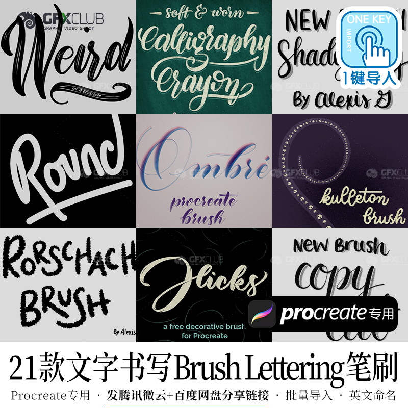 A01B006 大师级画板Procreate笔刷21款文字书写iPad手写Lettering在类目 商务/设计服务, 设计服务, 样图/效果图销售中 - 来自Buy2taobao.com提供专业的淘宝代购服务