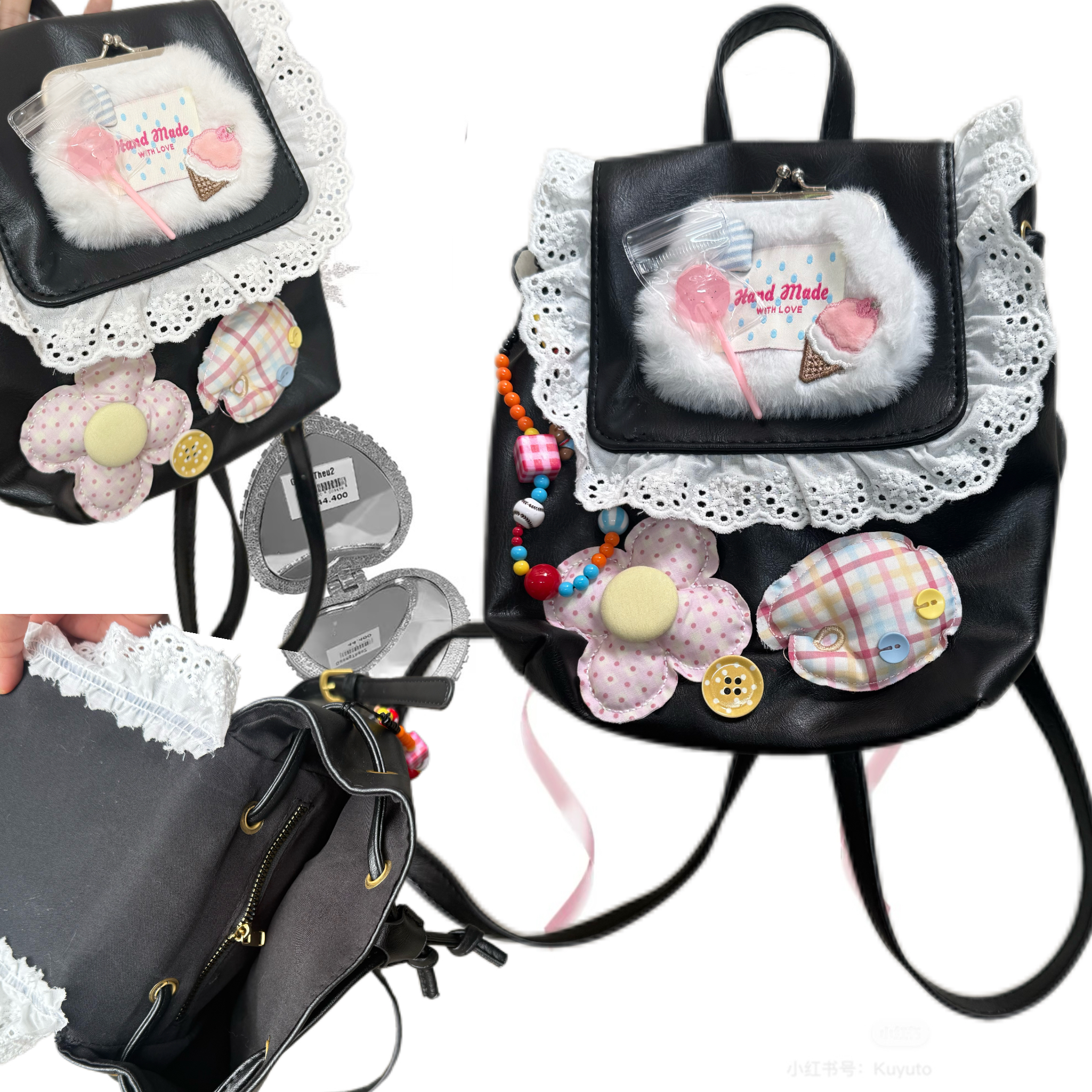 日光欲原创甜酷双肩包Y2K千禧可爱JK萝莉卡通迷你书包辣妹小背包