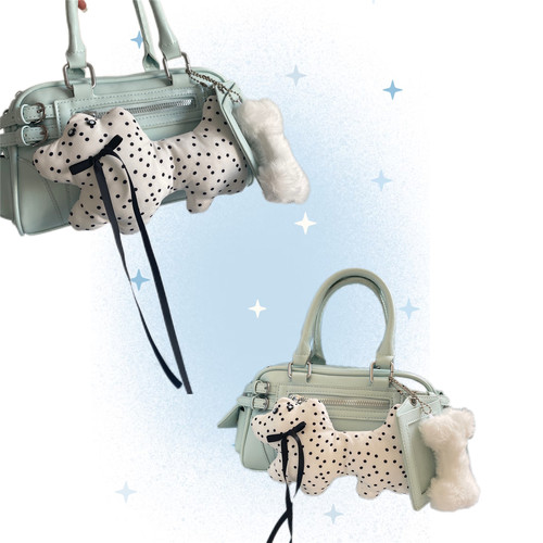 日光欲原创斑点狗手提包运动可爱辣妹通勤旅游浅春Y2K简约斜挎包