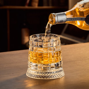 麦卡伦同款可旋转威士忌杯创意水晶烈酒杯洋酒杯啤酒杯水杯果汁杯