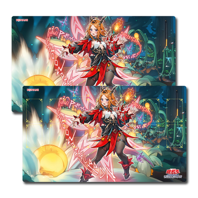 TCG对战垫耀圣之花诗露琪纳卢西娜游戏王卡牌决斗盘DIY场地卡垫