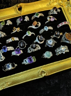 地脉拾光｜天然水晶戒指合集钛钢托不掉色活口指环复古小众女饰品