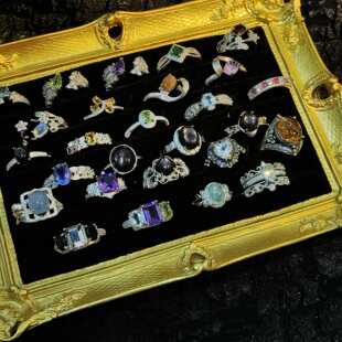 地脉拾光｜天然水晶戒指合集钛钢托不掉色活口指环复古小众女饰品