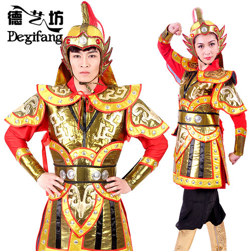 德艺坊将花木兰古代盔甲古装古典舞蹈表演服装士兵演出服装 - 封面