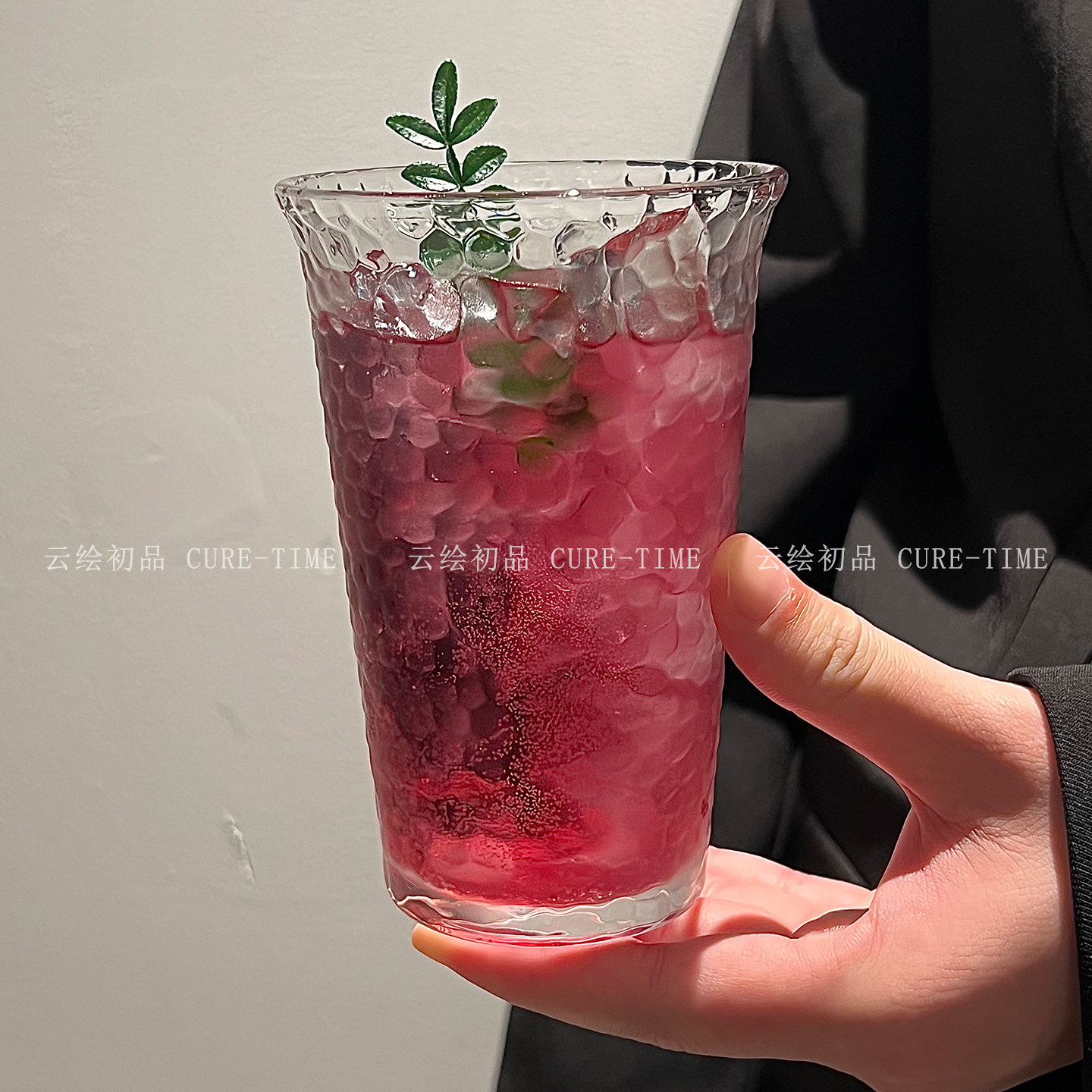 简约ins风大容量手柄玻璃杯