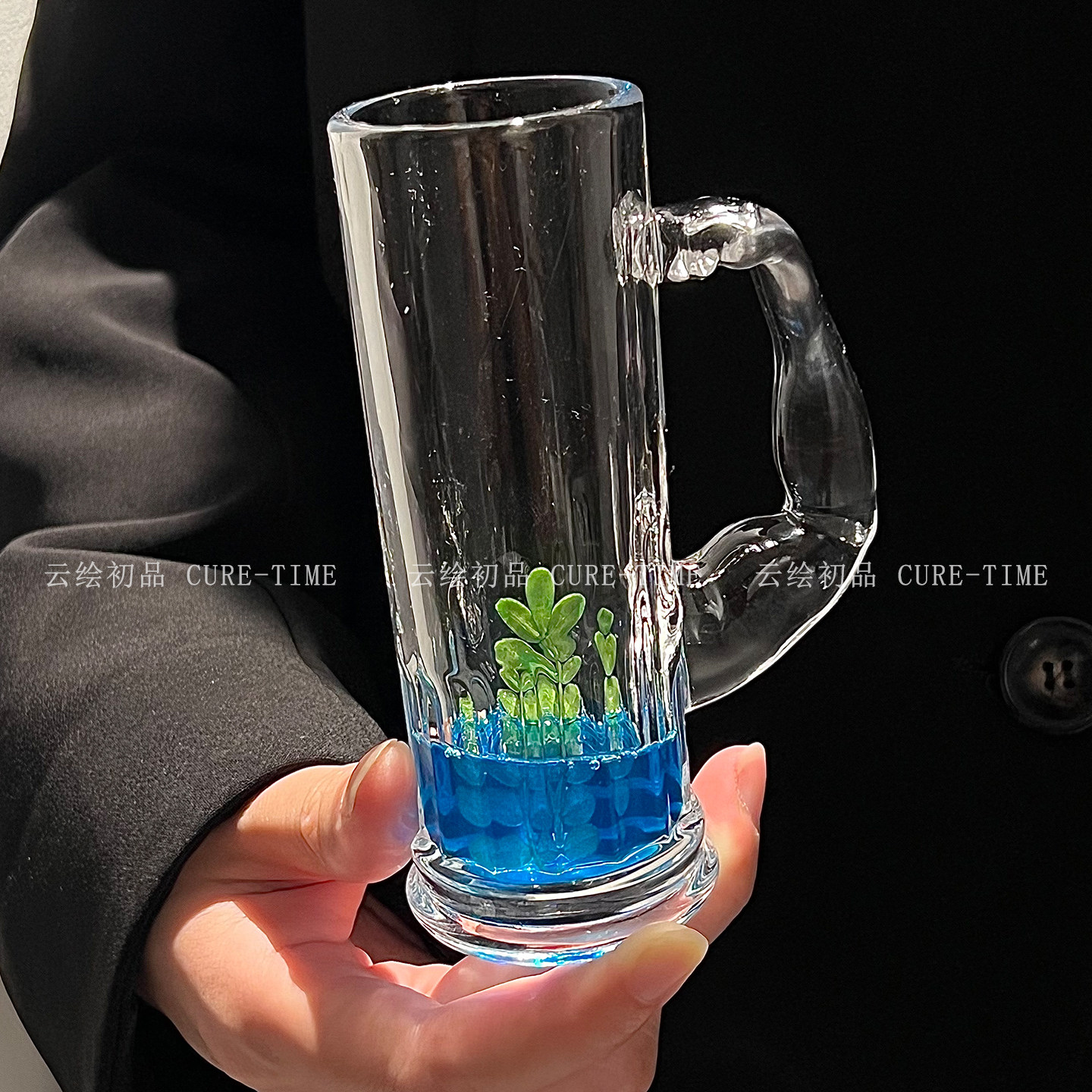 云绘初品大力士迷你玻璃带把啤酒