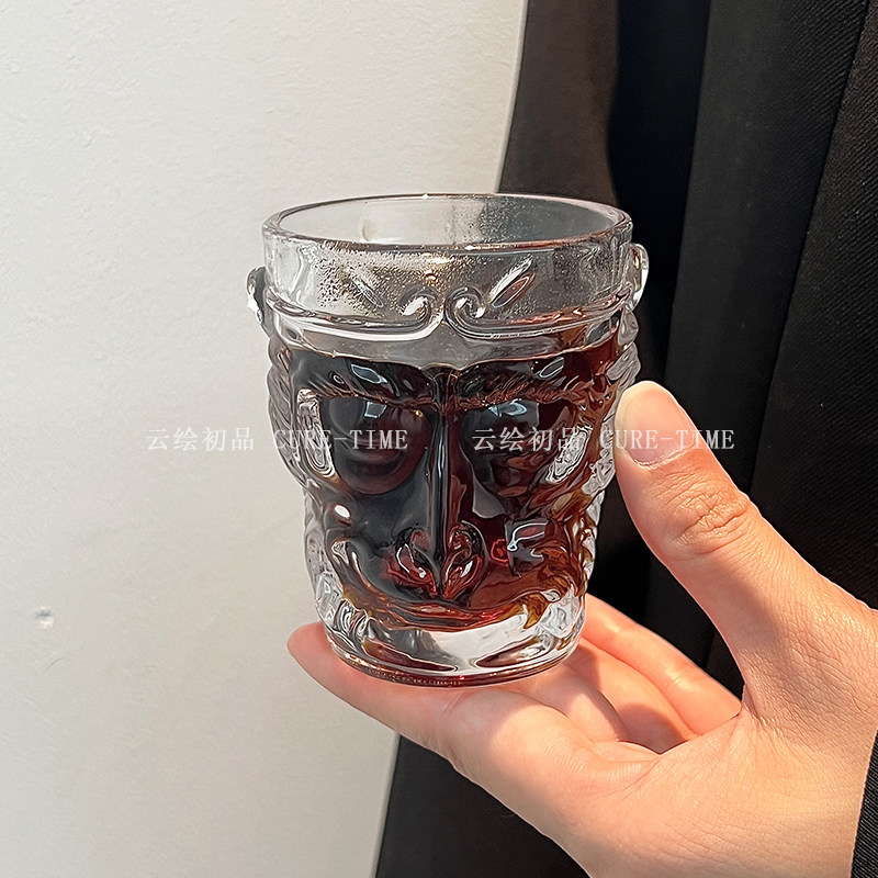 水杯玻璃杯高颜值家用创意黑神话悟空大圣杯牛奶果汁饮料可乐杯子
