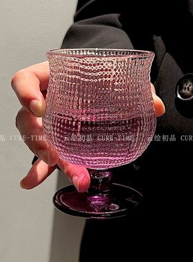 云绘初品复古矮脚水晶玻璃杯