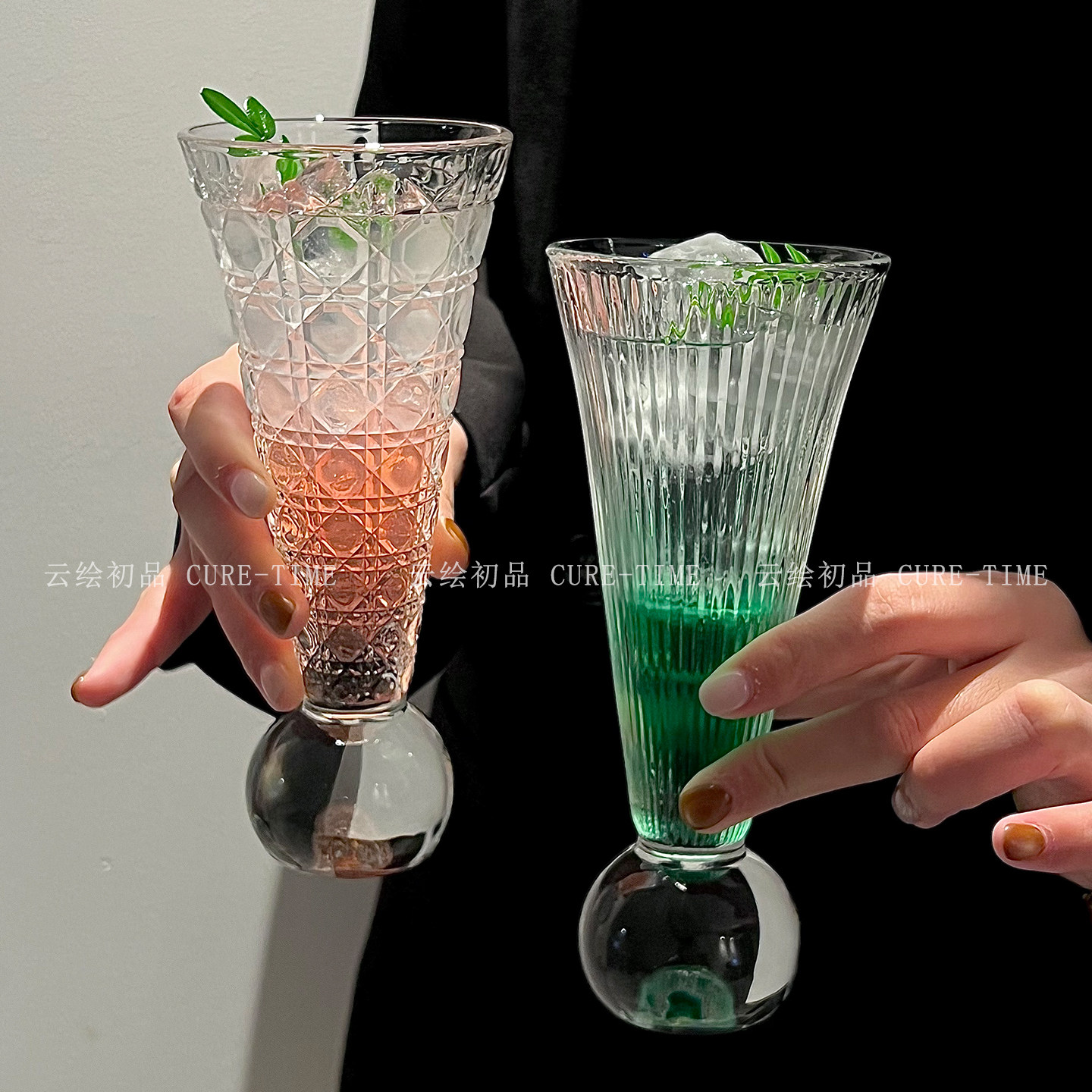 小众创意圆球底玻璃杯子高颜值香槟杯鸡尾酒杯咖啡饮料杯调酒杯,餐饮具,甜酒/香槟杯,淘宝优惠券,粉丝福利购,淘宝优惠卷