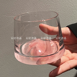ins风无铅玻璃杯威士忌洋酒杯一等品雪山杯家用水杯酒杯杯子