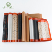 四叶草高温不沾透气烤垫闪电泡芙硅胶垫高温布可裁剪马卡龙食品级