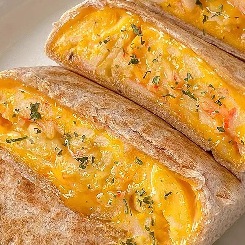 蟹柳芝士卷饼薄煎饼速食儿童营养早饭早餐半成品西式馅饼冷冻食品
