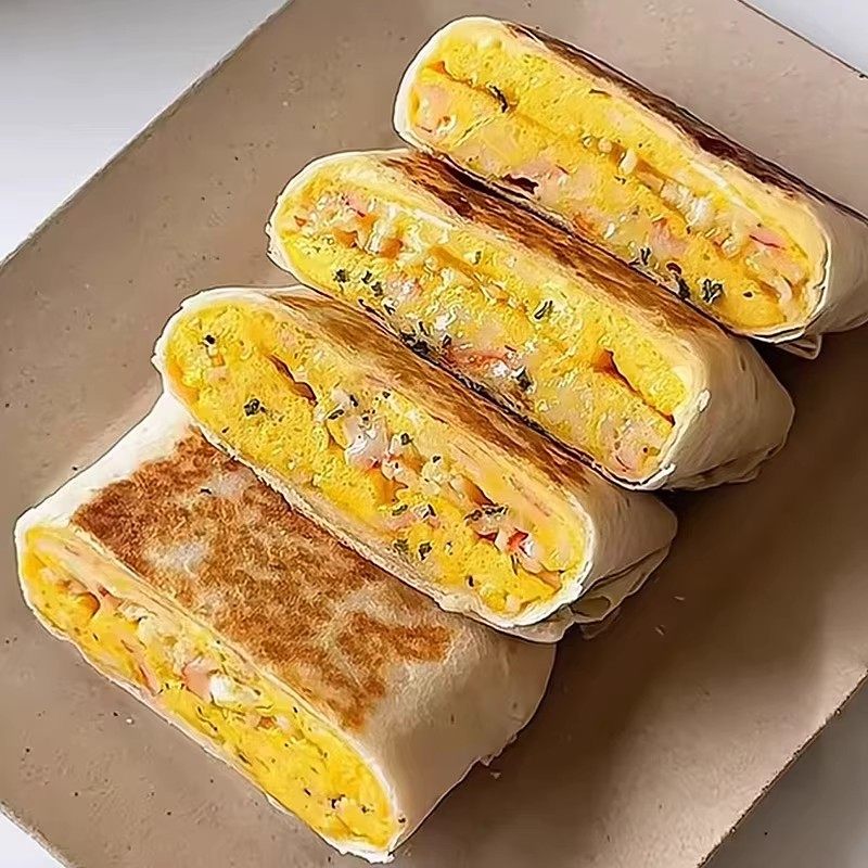 蟹柳芝士卷饼薄煎饼速食儿童营养早饭早餐半成品西式馅饼冷冻食品