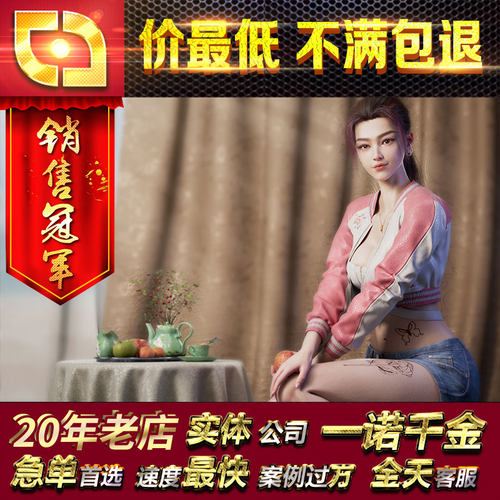 virtools游戏戏场景人物角色衣服装服饰箱包建模贴图动画VRP代做